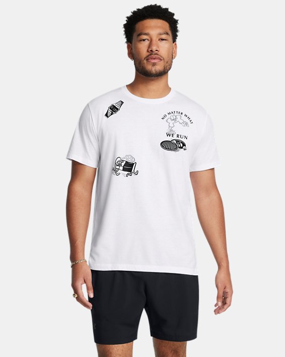 Men's UA Launch Short Sleeve in White image number 0